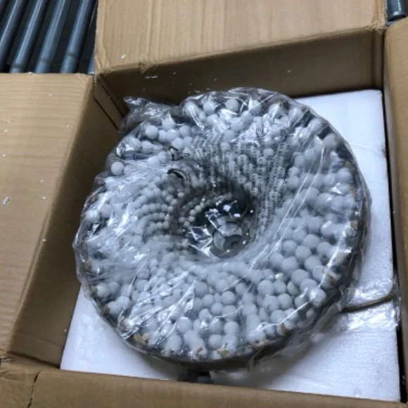 NEW IN BOX Vintage Chic coastal farmhouse white beaded chandelier pendant light - Picture 5 of 8